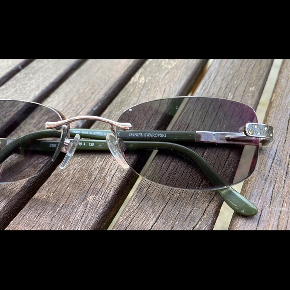 Daniel Swarovski Rimless Eyeglasses Frames Green - Picture 9 of 12
